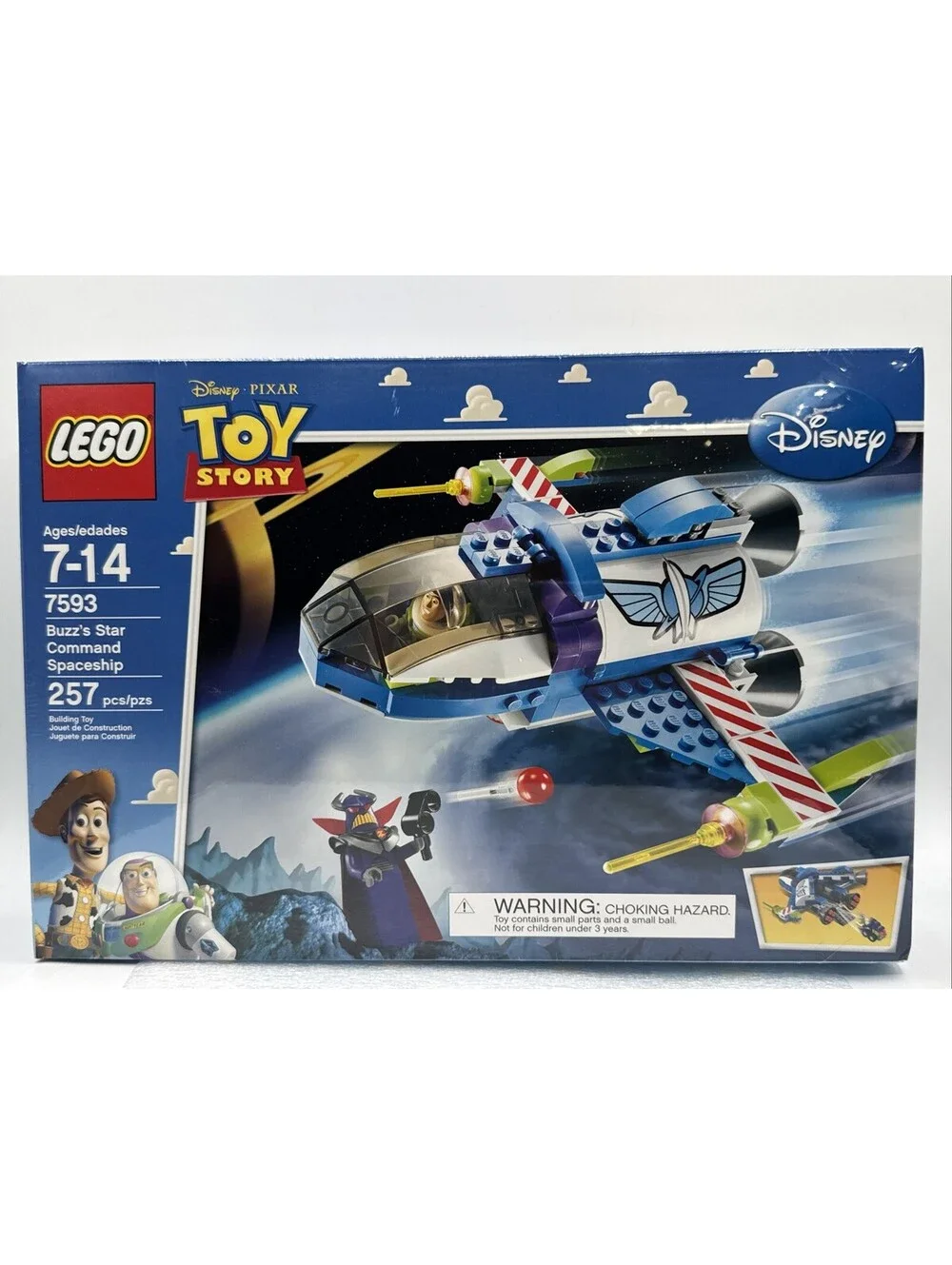 LEGO 7593 Disney Pixar Toy Story Buzz’s Star Command Spaceship Set 2010 Sealed